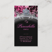 Rose de léopard de fleur de carte de visite de (Dos)