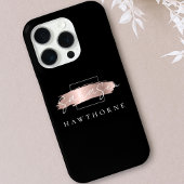 Rose de luxe Monogram Chic Brush Stroke Noir