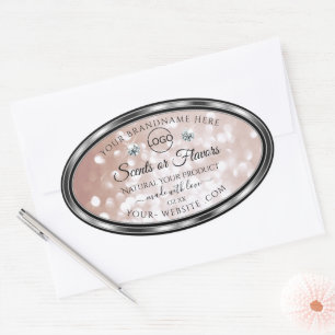 Rose de luxe Shimmer produit Étiquette Bijoux Logo