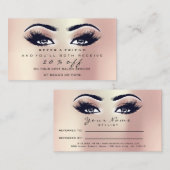 Rose de maquillage de carte de référence de salon  (Devant / Derrière)