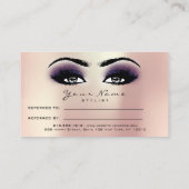 Rose de maquillage de carte de référence du salon  (Dos)