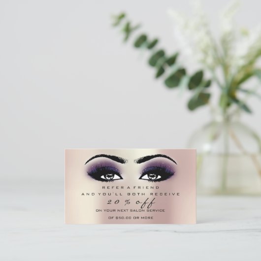 Rose de maquillage de carte de référence du salon  (Debout devant)