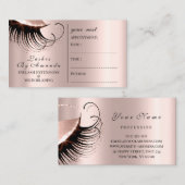 Rose de maquillage de carte de rendez-vous Lashes (Devant / Derrière)