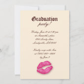 Rose de maquillage de léopard de faire-part (Dos)