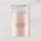 Rose de marbre Gold Faux Foil Carte d'affichage de (Dos)