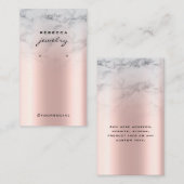 Rose de marbre Gold Faux Foil Carte d'affichage de (Devant / Derrière)