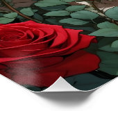 Rose de Minuit – Affiche Pin-Up Noire Glamour (Coin)