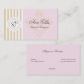 Rose de monogramme et carte de visite de Damak (Devant / Derrière)