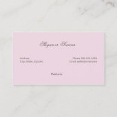 Rose de monogramme et carte de visite de Damak (Dos)