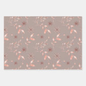 Rose de Noël Feuilles d'or et étoiles (Devant 2)