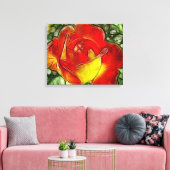 Rose de paix Floral Enveloppé Toile (Insitu(Salon))