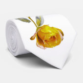 Rose de paix w'Pale Green & Gold feuilles Cravate (Roulé)