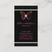 Rose de papillon de spa de carte de visite de (Dos)