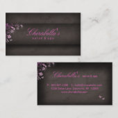 Rose de papillon de spa de carte de visite de (Devant / Derrière)