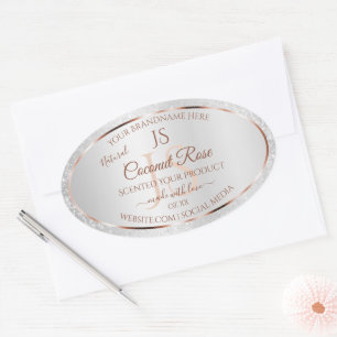Rose de Parties scintillant d'argent Or Étiquettes
