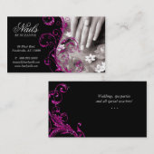 Rose de parties scintillantes de carte de visite (Devant / Derrière)