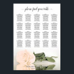 Rose de plage pâle 20 Mariage de table Tableau de<br><div class="desc">Cet élégant tableau de 20 places mariage dispose d'un beau rose couleur pêche pâle orange ou clair reflétant dans l'eau avec des vagues et des ondulations. Le titre dit "s'il vous plaît trouvez votre table" dans la calligraphie de script dentée. Il y a de la place pour les noms du...</div>