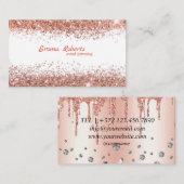 Rose de planification d'événements Gold Carte de v (Devant / Derrière)