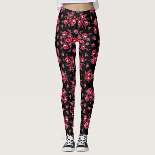 rose de poussières élégant leggings design (Devant)