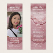 Rose de prière commémorative Quartz Photo Signet f (Devant & derrière)