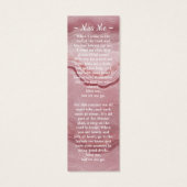 Rose de prière commémorative Quartz Photo Signet f (Dos)