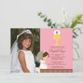 Rose de prière de fille de première invitation de (Debout devant)