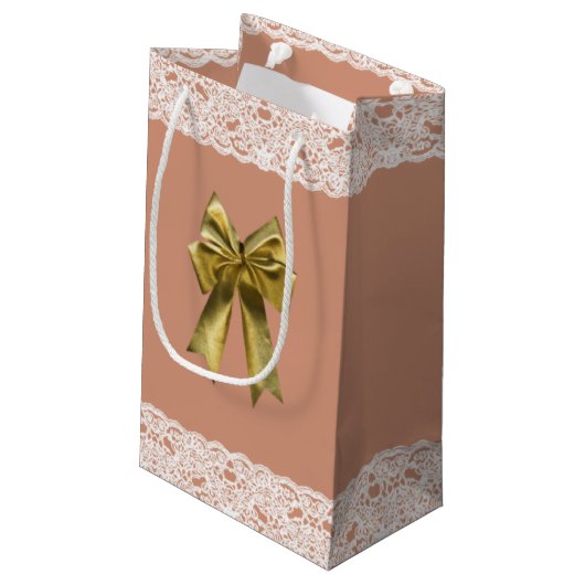 rose de sac cadeau dentelle Petit (Dos Angle)