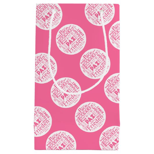 Rose de sac de cadeau avec la paix multi de (Devant)