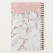 Rose de séchage moderne or & Marbre blanc élégant (Dos)