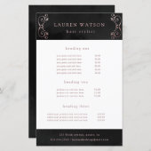 rose de soie noire service or et le prix flyer (Devant / Derrière)