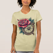 Rose de style tatouage et conception de T-shirts d (Devant)
