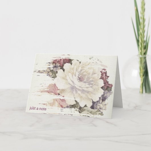 rose de tapisserie carte pour notes abstrait (Devant)