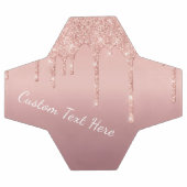 Rose de texte personnalisé Gold Blush Parties scin (Plat)