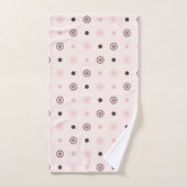 rose de thé (rouge, mauve et points blancs) (Serviette à main)