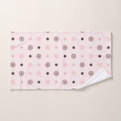 rose de thé (rouge, mauve et points blancs) (Serviette à main)