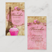 Rose de Tour Eiffel de Paris de carte de visite de (Devant / Derrière)