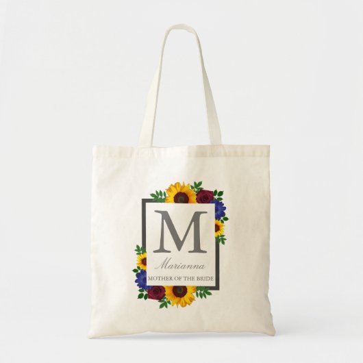 Rose de tournesol Floral Mariage Sac fourre-tout (Devant)