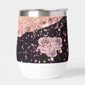 Rose de verre Parties scintillant noire Roses (Gauche)