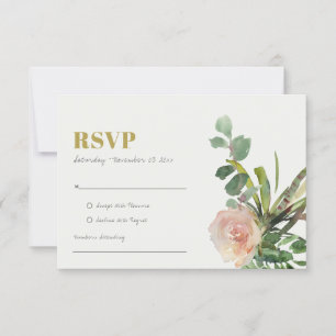 ROSE DÉSERT FLORAL CACTI FOLIOR WATERCOLOR RSVP