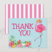 Rose d'été de carte de remerciements de fête (Devant / Derrière)