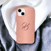 Rose d'étincelle or Look coque iphone monogramme