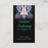 Rose diamant fractal Carte de visite noir (Dos)