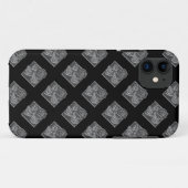 Rose-Diamants-17-Argent-Noir-iPhone 5/5s Coque (Dos (Horizontal))