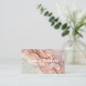 ROSE do-it-yourself Carte de visite EN BOIS EPOXY (Debout devant)