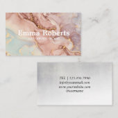 ROSE do-it-yourself Carte de visite EN BOIS EPOXY (Devant / Derrière)