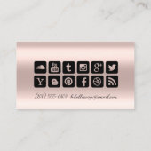 Rose d'or designer graphique moderne carte de visi (Dos)