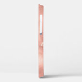 Rose d'or et bleu marine - Aquarelle d'agate Coque (Verso / Gauche)