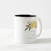 Rose d'or & Feuilles botaniques Mug (Devant droit)