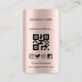 Rose d'or - Médias sociaux Carte de visite de code (Devant)