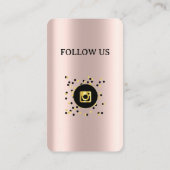 Rose d'or - Médias sociaux Carte de visite de code (Dos)
